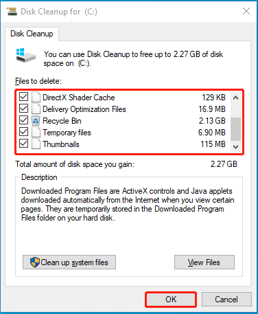 Run Disk Cleanup