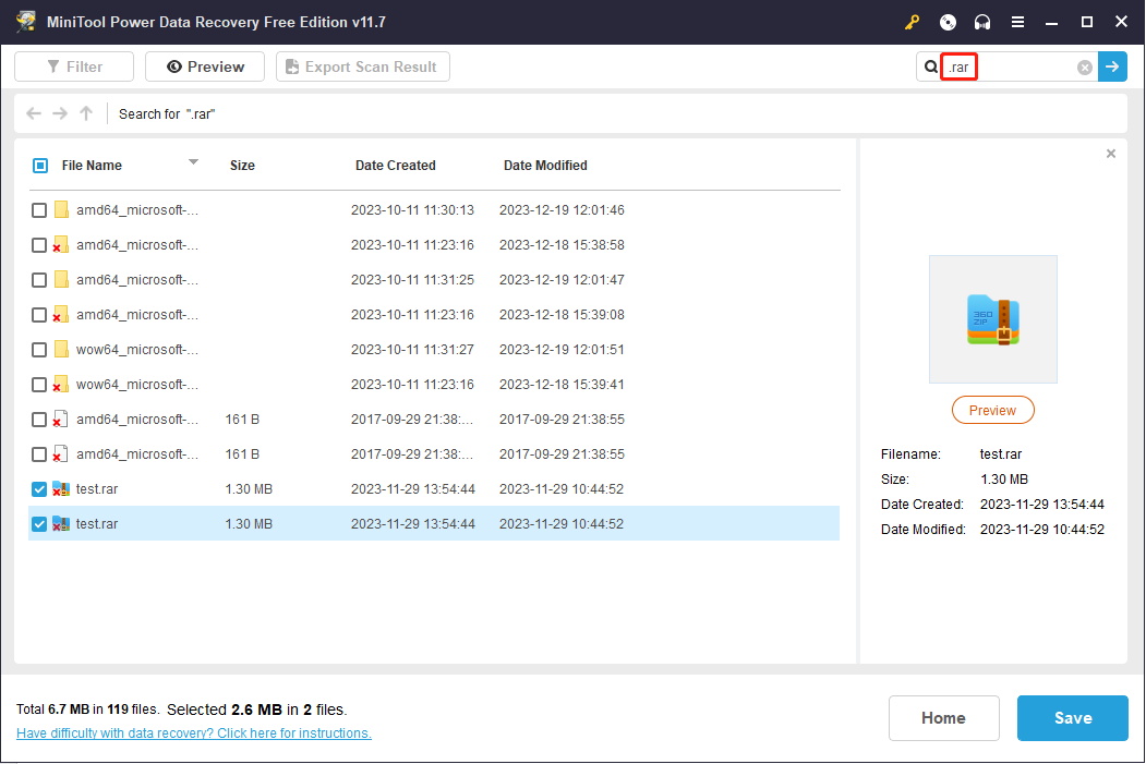 use the Search feature