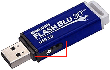 a flash drive with Physical Write Protect Switch