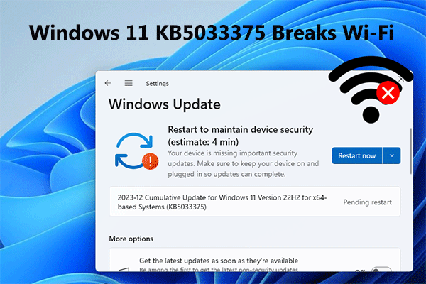 Windows 11 KB5033375 Breaks Wi-Fi, Fix It Yourself Now