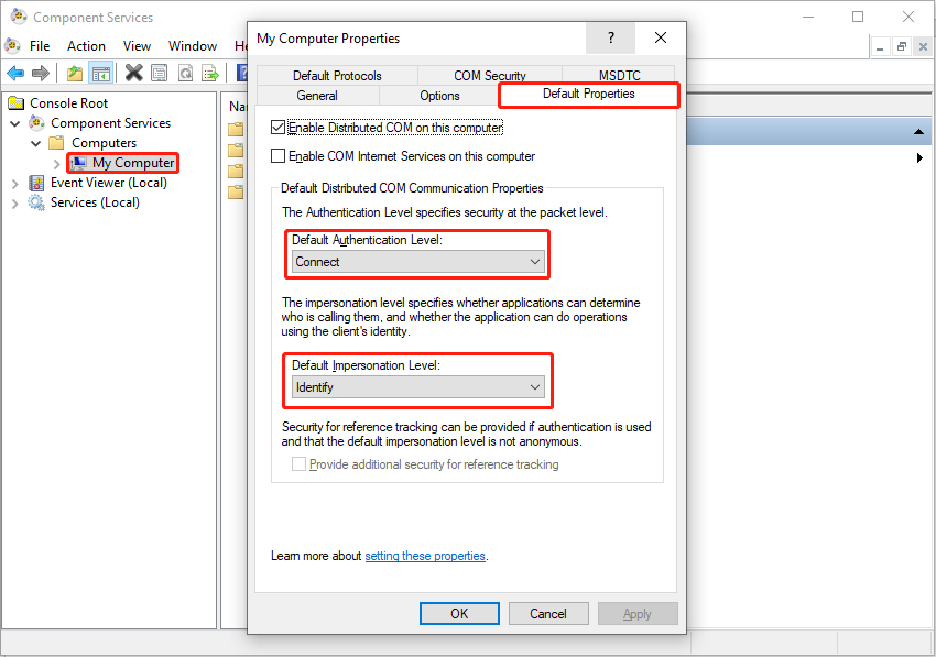 change Component Services