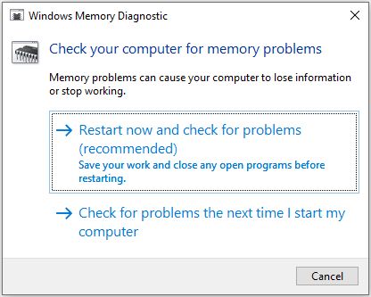 check your computer for memory problems