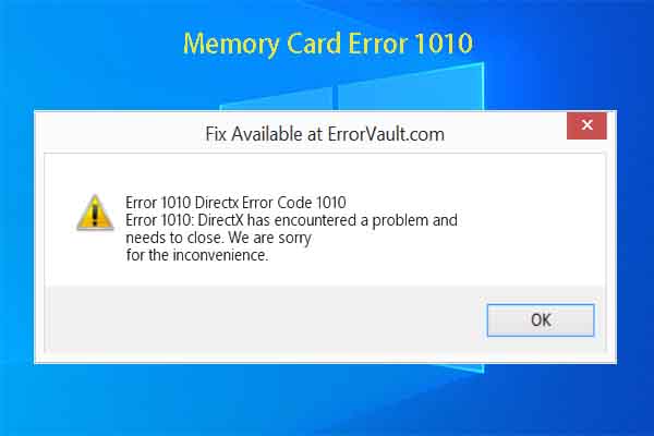 Temukan Penyebab Memory Card Error 1010 dan Perbaiki