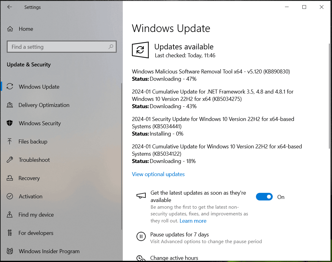 update Windows