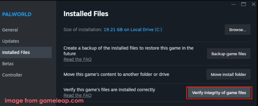 periksa integritas file game Palworld