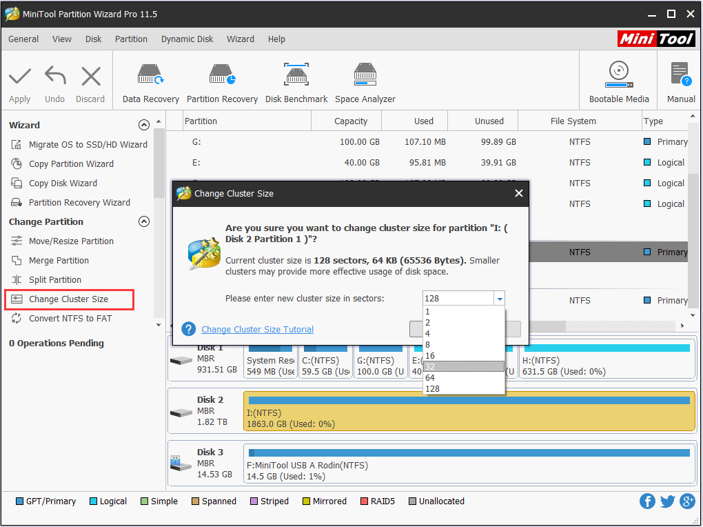 changer de cluster sans perte de données