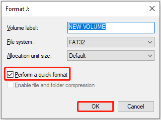 format the disk