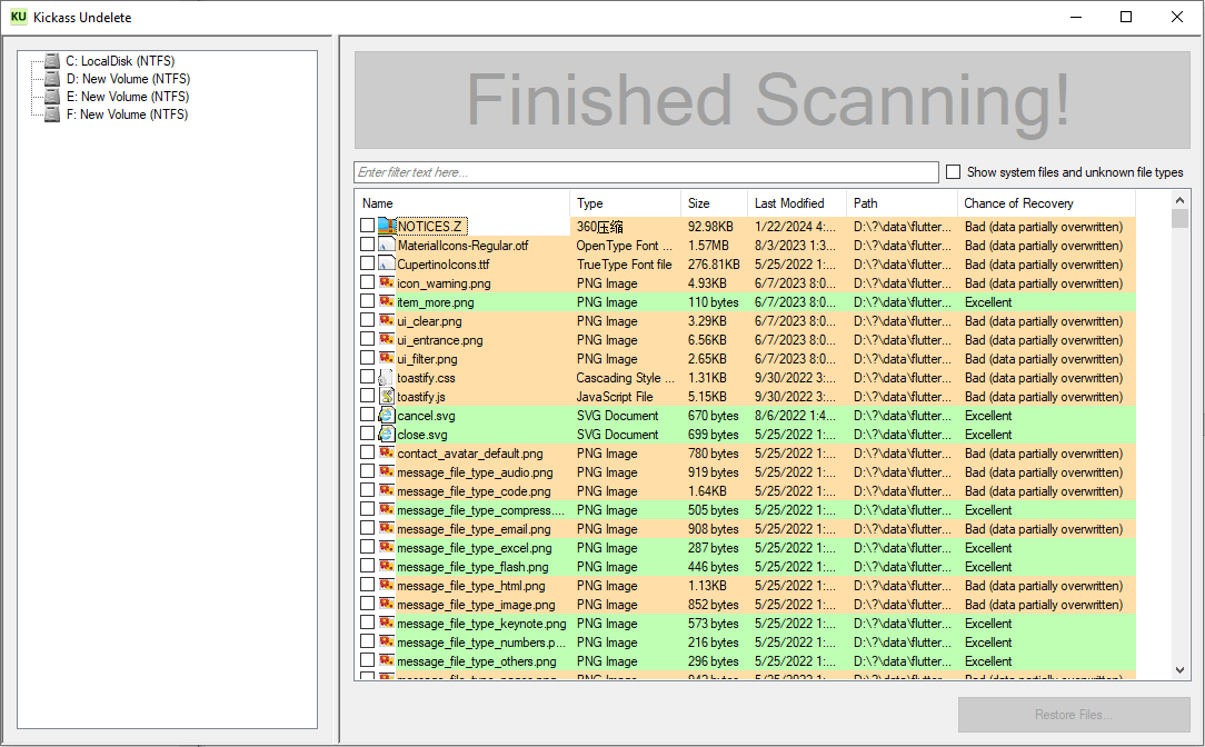 run Kickass Undelete