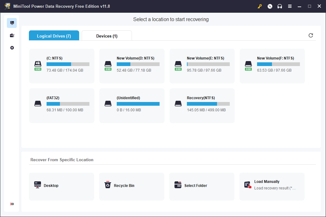 run MiniTool Power Data Recovery
