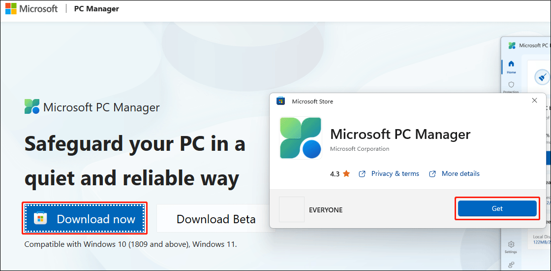 download PC Manager from Microsoft Store way 2