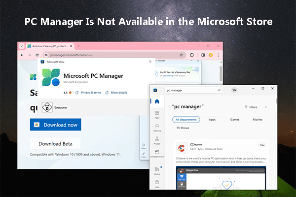 Lakukan ini jika PC Manager tidak tersedia di Microsoft Store