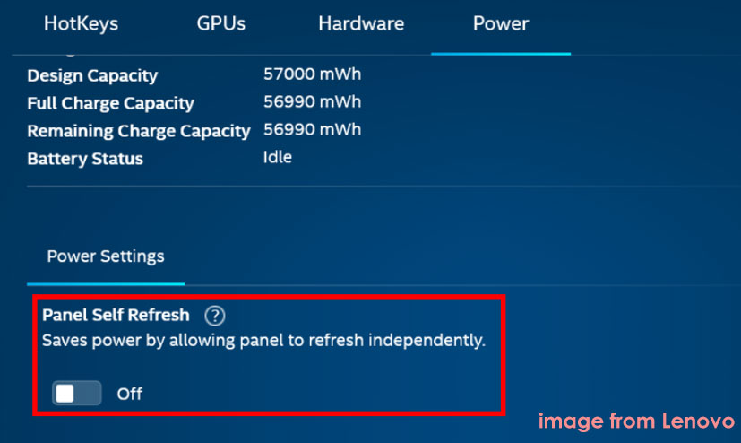 disable Panel Self Refresh