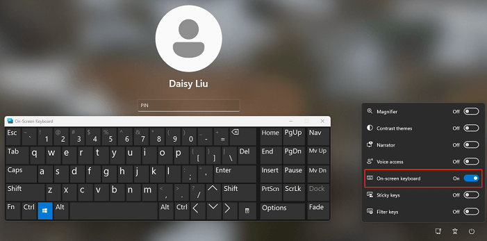 menggunakan keyboard di layar