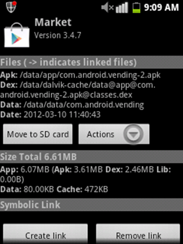 sposta automaticamente le app al momento dell'installazione