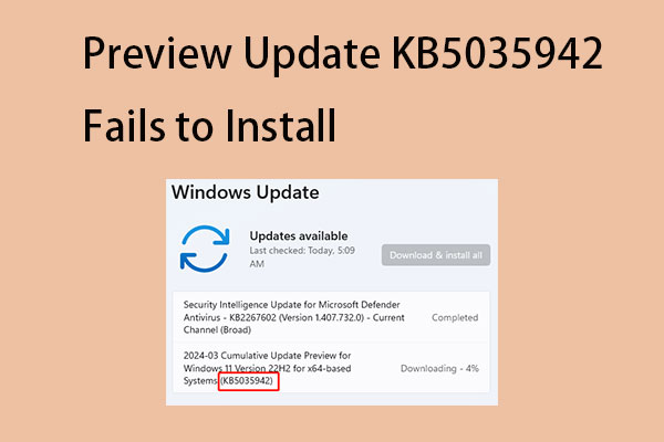 Perbaiki Pembaruan Pratinjau KB5035942 Gagal diinstal di Windows 11