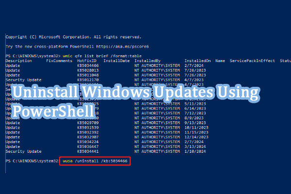 Bagaimana Anda Menghapus Pembaruan Windows Menggunakan PowerShell?