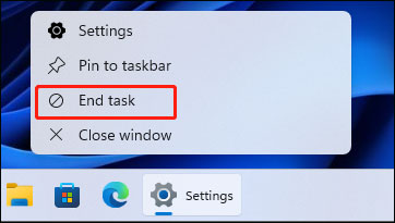 Akhir tugas di Windows 11