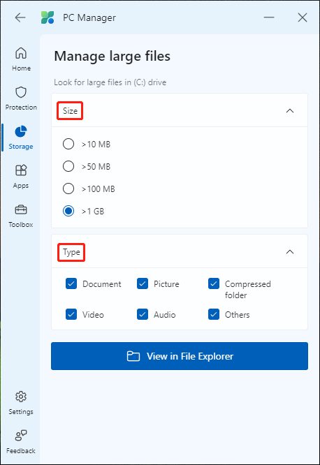 klik Lihat di File Explorer