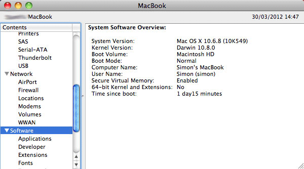 Kernel e extensões de 64 bits