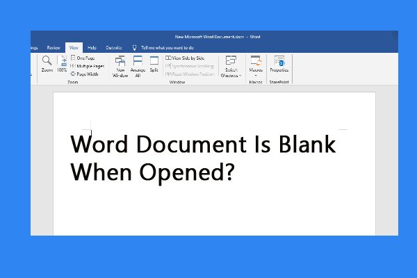 Fix Word Document Is Blank When Opened & Recover Data