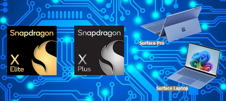 Surface Copilot + PC dengan prosesor Snapdragon X Elite dan X Plus