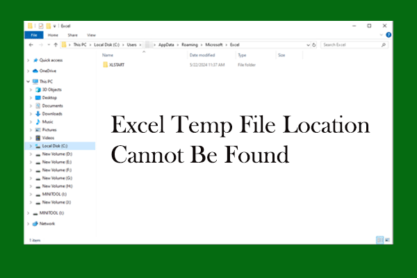 How to Solve the Excel Temp File Location Cannot Be Found Issue?