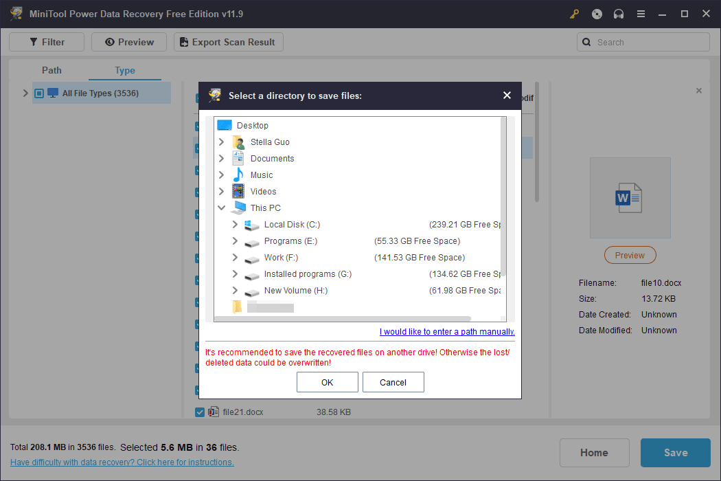 Alat Mini Pemulihan Data Daya