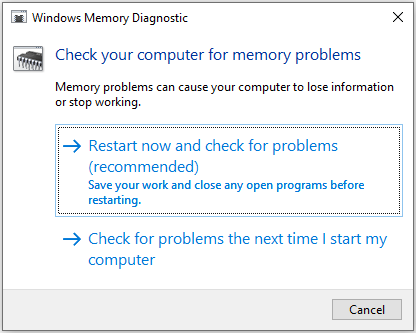 jalankan Diagnostik Memori Windows