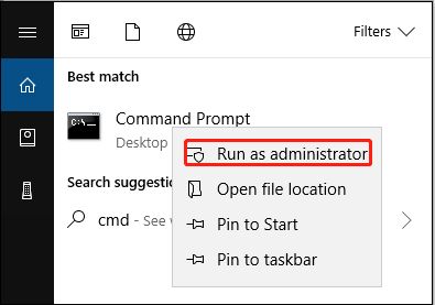 run Command Prompt as administrator