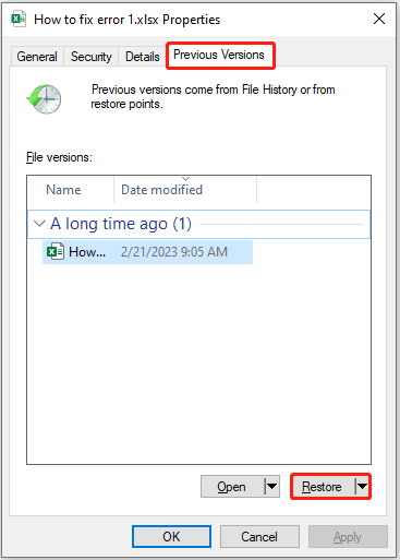 How to Restore Previous Version of an Excel File | Guide
