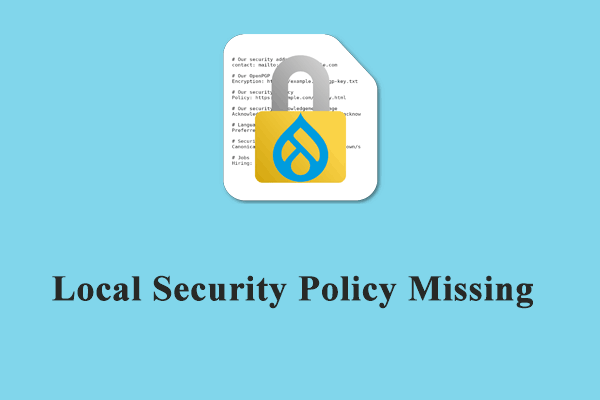 How to Fix Local Security Policy Missing on Windows 10/11?