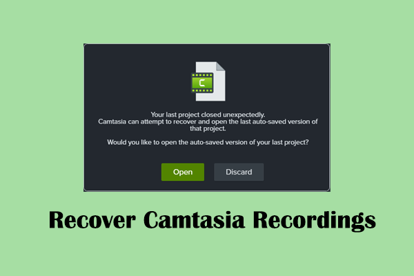 Bagaimana Memulihkan Rekaman Camtasia yang Dihapus atau Tidak Disimpan?