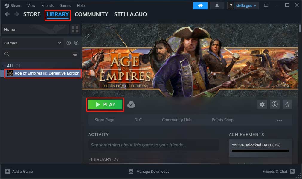 jalankan game dari steam untuk memperbaiki layar merah saat bermain