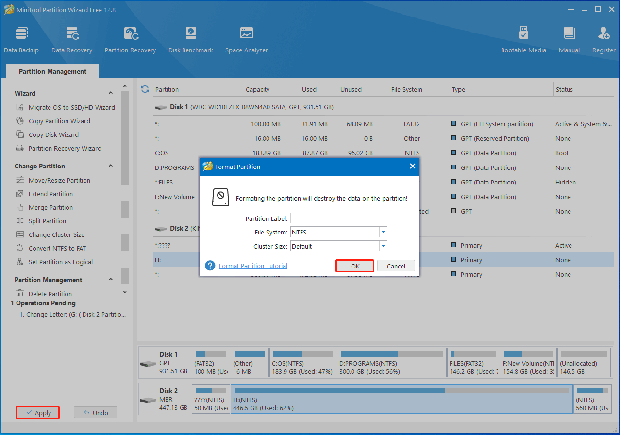 Format hard drive eksternal