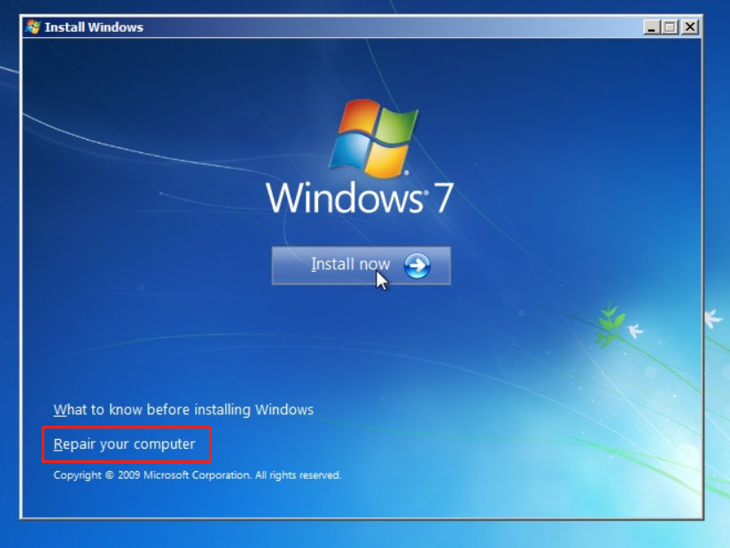 Perbaiki komputer Windows 7 Anda