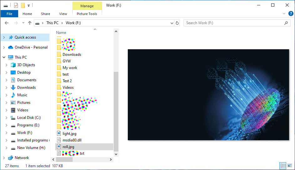 pratinjau gambar di File Explorer