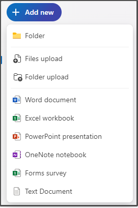 select Files upload or Folder upload