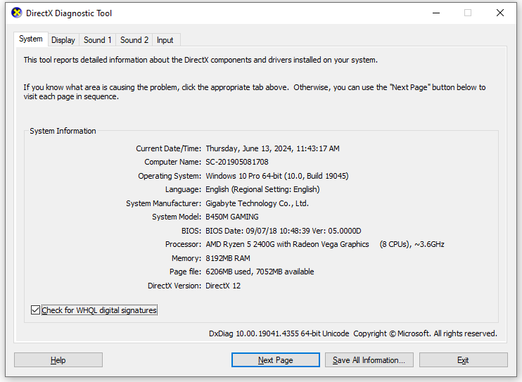 Alat Diagnostik DirectX