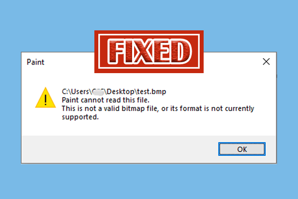 How to Fix This Is Not a Valid Bitmap File in Microsoft Paint