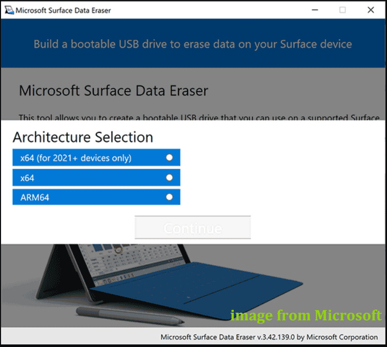 Opsi arsitektur untuk Surface Data Eraser