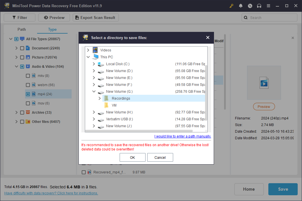 recover demand files