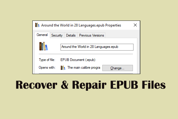 Learn to Repair Corrupted EPUB Files & Recover Lost Ones