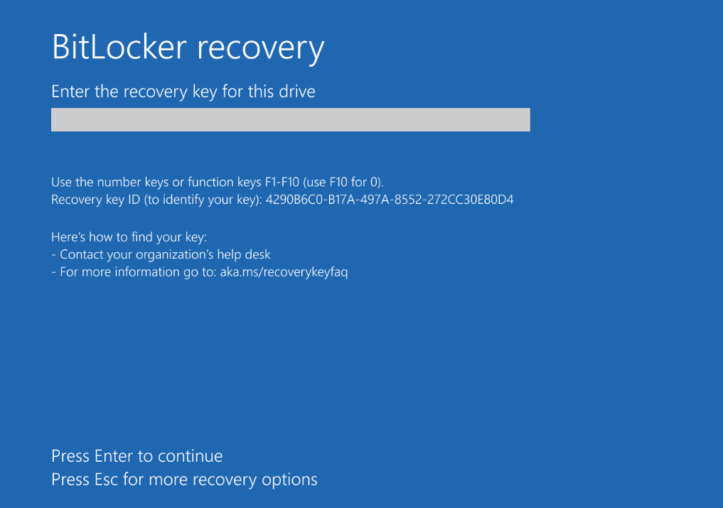 завис на экране восстановления BitLocker