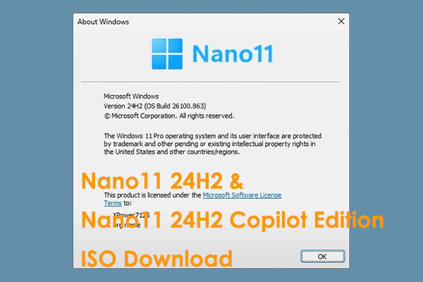 Edisi Kopilot Nano11 24H2 & Nano11 24H2 |  Unduh & Instal