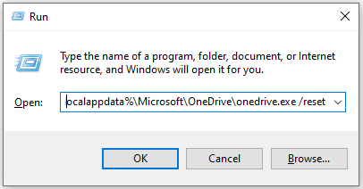 mengatur ulang OneDrive