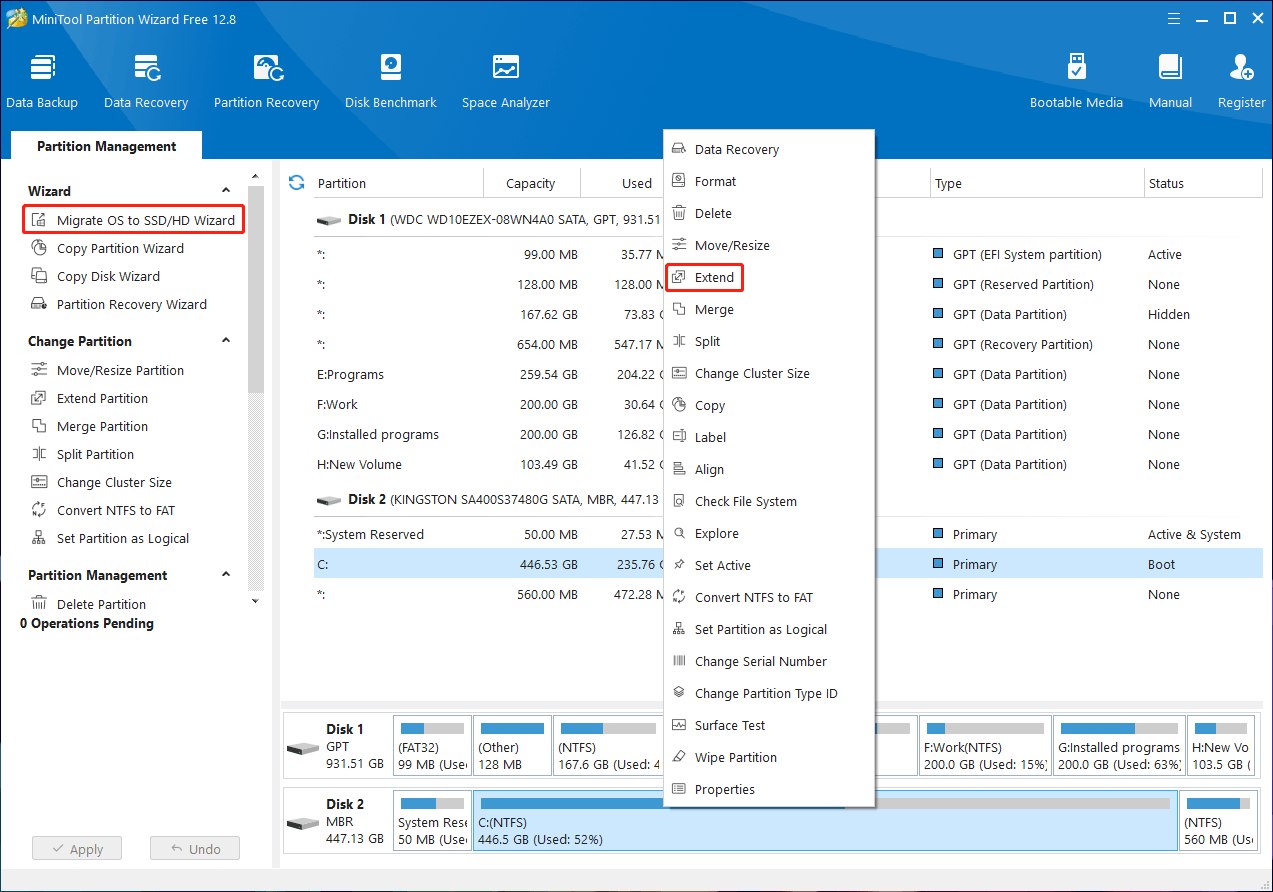 Wisaya Partisi MiniTool