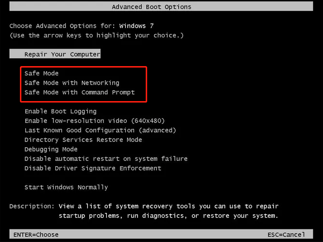 masuk ke Safe Mode di Windows 7