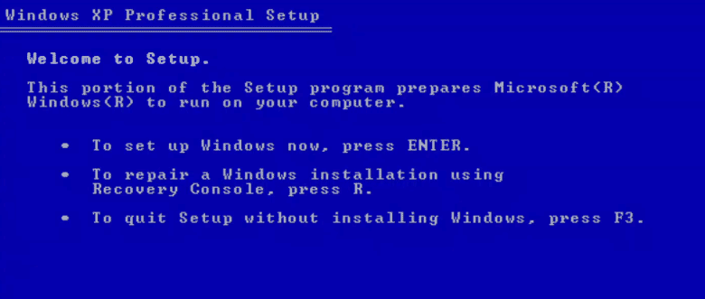 Pengaturan Profesional Windows XP