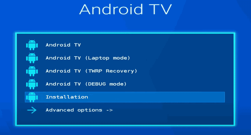 Android TV installation