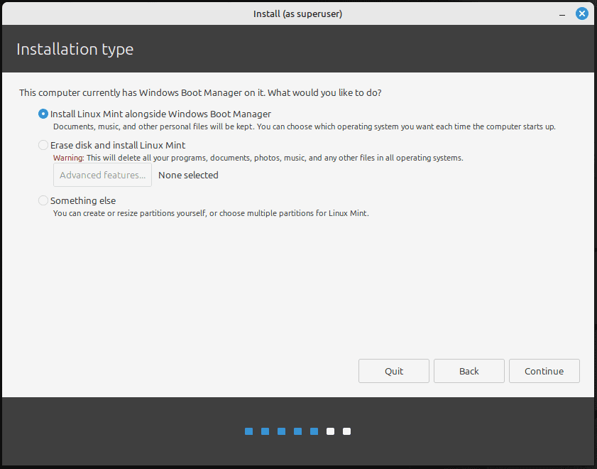 jenis instalasi untuk Linux Ubuntu mint